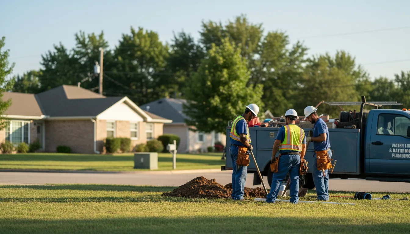Residential water line and bathroom plumbing service in Jeffers, MN